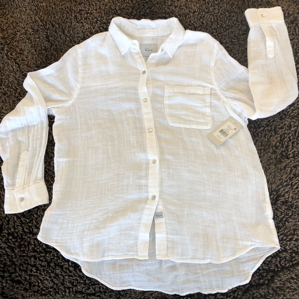 NWT Rails Ellis Gauze Button-Down Top